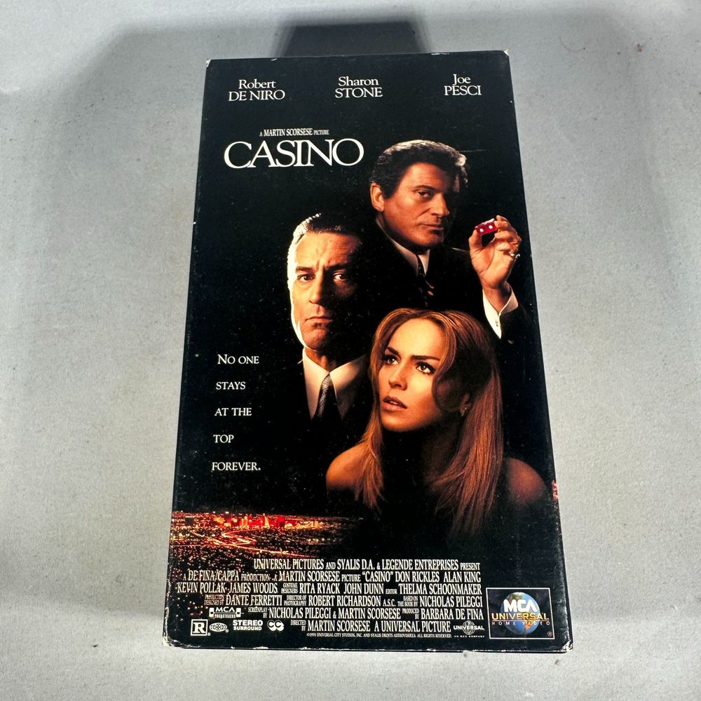 Casino VHS 1995 Robert De Niro Sharon Stone Joe Pesci Universal Home Video Drama